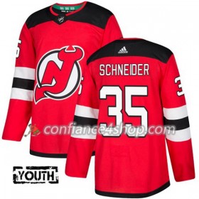 Adidas Maillot de Hockey New Jersey Devils Cory Schneider 35 2017-2018 Rouge Authentic - Enfant